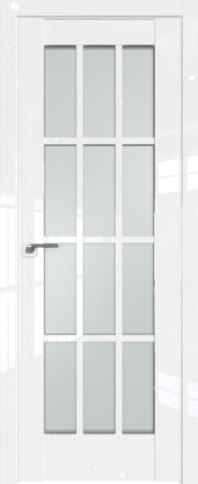 Фото двери Профильдорс (Profildors) 102L цвет-Белый люкс стекло-Матовое молдинг-
