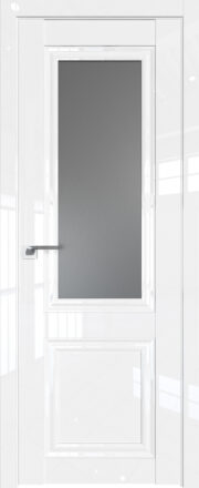 Фото двери Профильдорс (Profildors) 123L цвет-Белый люкс стекло-Графит молдинг-