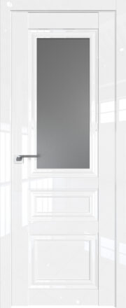 Фото двери Профильдорс (Profildors) 125L цвет-Белый люкс стекло-Графит молдинг-