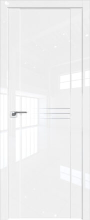 Фото двери Профильдорс (Profildors) 151L цвет-Белый люкс стекло- молдинг-Алюминиевый 3 мм