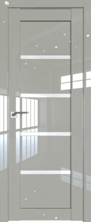 Фото двери Профильдорс (Profildors) 2.09L цвет-Галька люкс стекло-Белый триплекс молдинг-