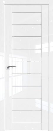 Фото двери Профильдорс (Profildors) 73L цвет-Белый люкс стекло-Белый триплекс молдинг-