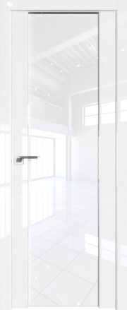 Фото двери Профильдорс (Profildors) 8L цвет-Белый люкс стекло-Белый триплекс молдинг-