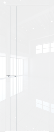 Фото двери Профильдорс (Profildors) 12LW цвет - Белый люкс стекло -  - молдинг - Серебро вставка -